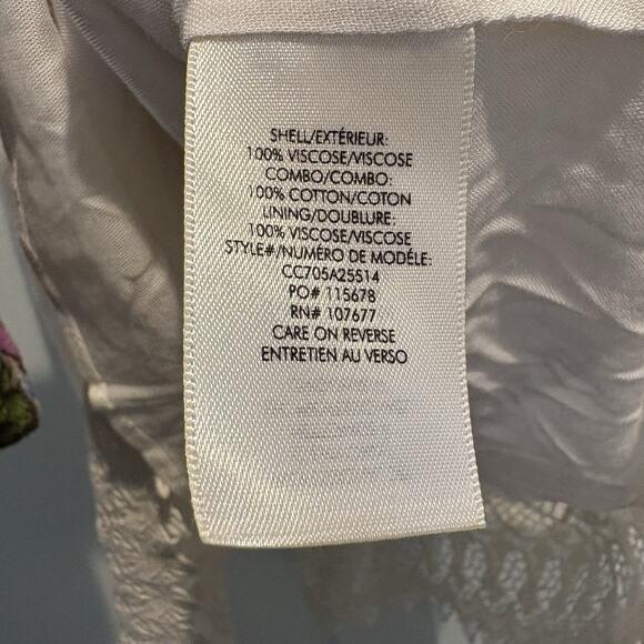 ALICE + OLIVIA Dress Women XS Cream Shift Lace Trimmed Sleeveless Boho Hoco - Picture 13 of 16